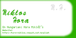 miklos hora business card